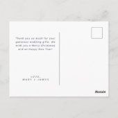 HOLIDAY FOTO DANK JE KAART | Moderne minimale stip (Achterkant)