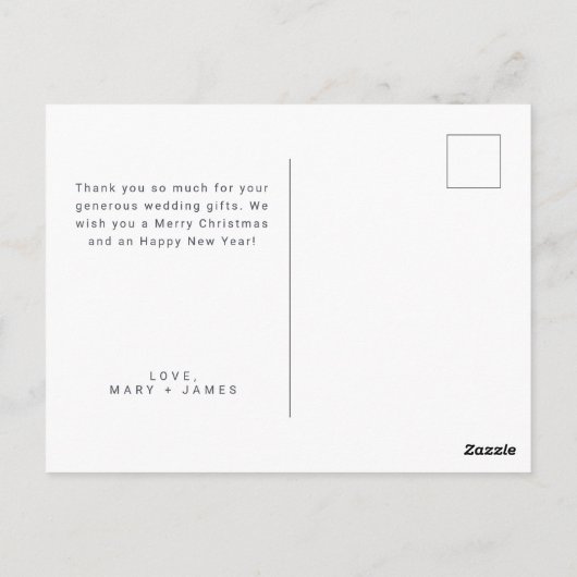 HOLIDAY FOTO DANK JE KAART | Moderne minimale stip (Achterkant)