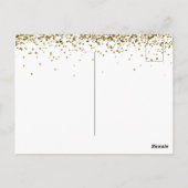 Holiday Foto Gold Glitter-script kerst Briefkaart (Achterkant)