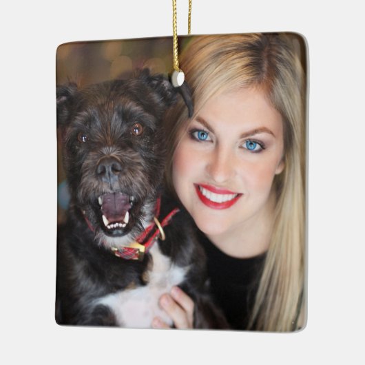 Holiday Foto Keramisch Ornament (Links)