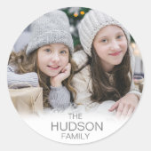 Holiday Foto Ronde Sticker (Voorkant)