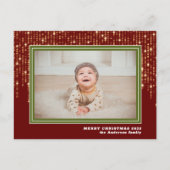 Holiday Foto | Rood en groen Briefkaart (Voorkant)