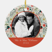 Holiday Foto | Vaste kerstfeestdagen Keramisch Ornament (Achterkant)