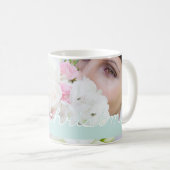 Holiday Foto White Blue Kerstfeest Koffiemok (Voorkant rechts)