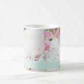 Holiday Foto White Blue Kerstfeest Koffiemok (Center)