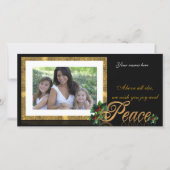 Holiday-fotokaart Vrede Feestdagenkaart (Voorkant)