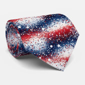 Holiday - Fourth of July Patriotic Necktie Stropdas (Opgerold)