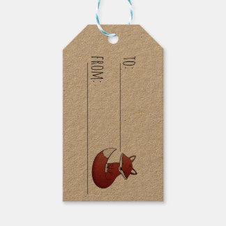 Holiday Fox Cadeaulabel
