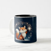 Holiday Fox Charm Mug Tweekleurige Koffiemok (Voorkant links)