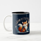 Holiday Fox Charm Mug Tweekleurige Koffiemok (Links)