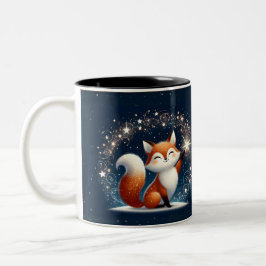 Holiday Fox Charm Mug Tweekleurige Koffiemok