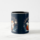 Holiday Fox Charm Mug Tweekleurige Koffiemok (Center)