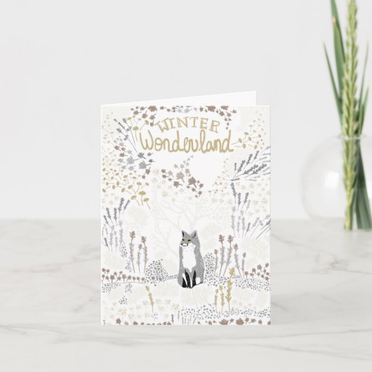 Holiday Fox Winter Wonderland Card Kaart (Voorkant)