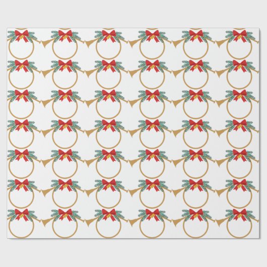 Holiday French Horn Cadeaupapier (Vlak)
