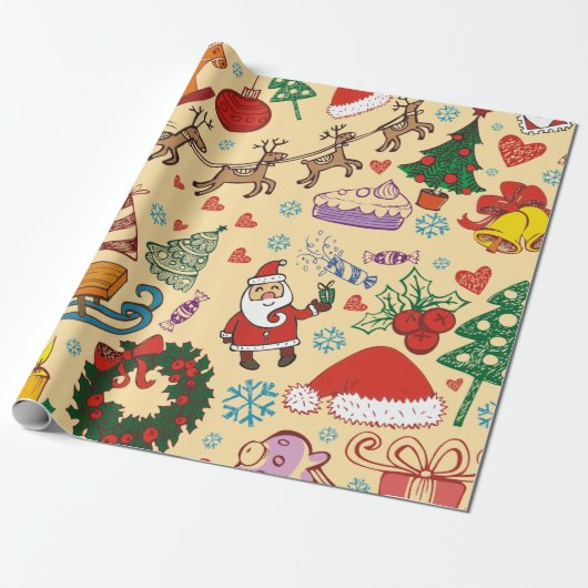 Holiday Fun Cadeaupapier (Uitgerold)