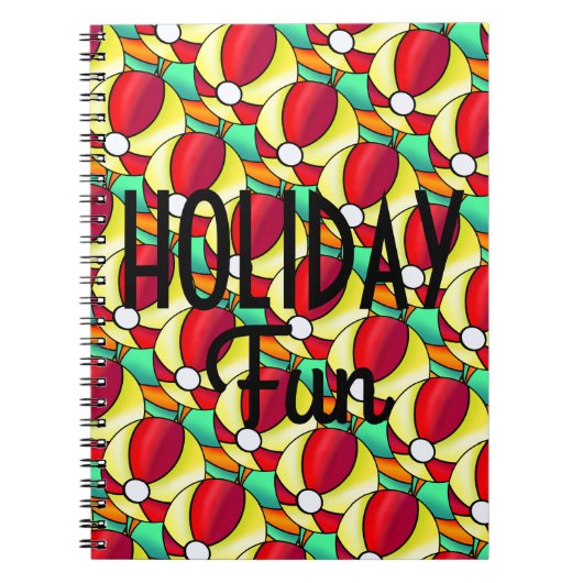 Holiday Fun Cheerful Ball Motivation Journal Notitieboek (Voorkant)