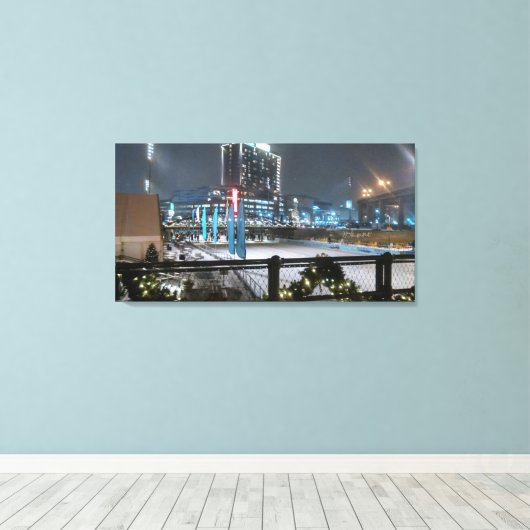 Holiday Fun op Canalside Canvas Afdruk (Insitu (Houten vloer))