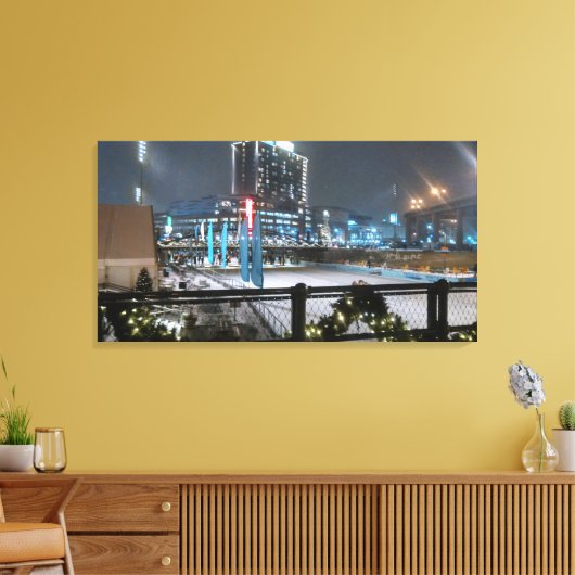 Holiday Fun op Canalside Canvas Afdruk (Insitu (Woonkamer))