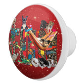 Holiday Fun (schattige honden) Keramische Knop (Rechts)