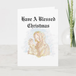 Holiday G card : Blessed Christmas Feestdagen Kaart