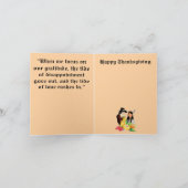 Holiday G card : Thanksgiving Feestdagen Kaart (Binnen)