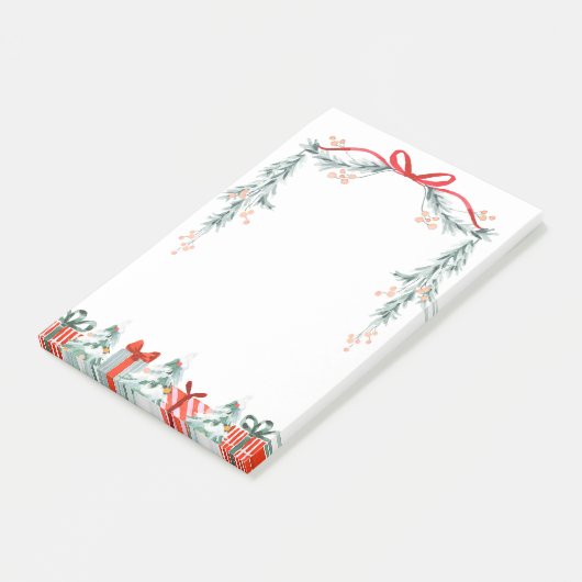 Holiday Garland Bow kerstcadeautjes Trees pasta Post-it® Notes (Schuin)