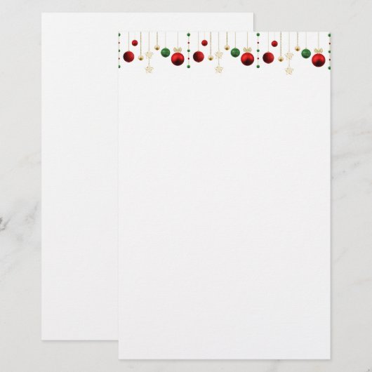 Holiday Garland Briefpapier (Voorkant / Achterkant)