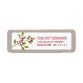 Holiday Garland Christmas Berry Adreslabel Etiket (Voorkant)