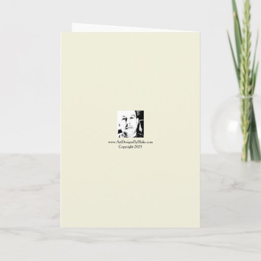 "Holiday Gathering" - By Blake Mauney Feestdagen Kaart (Achterkant)