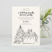 Holiday Gathering Christmas Party Dinner  Kaart (Staand voorkant)