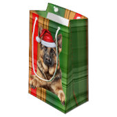 Holiday German Shepherd Dog and Plaid Christmas Klein Cadeauzakje (Voorkant Gekanteld)