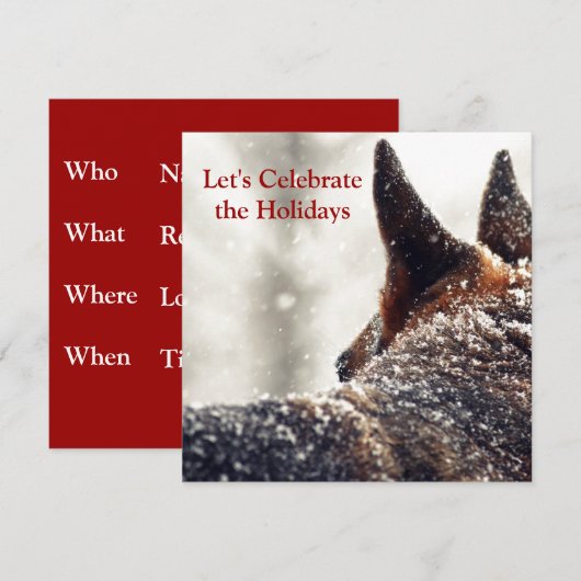 Holiday German Shepherd Kaart (Voorkant / Achterkant)