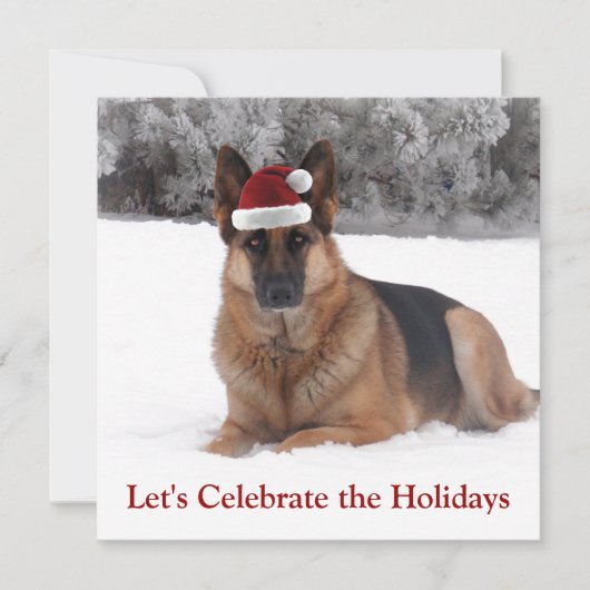 Holiday German Shepherd Kaart (Voorkant)