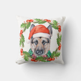 Holiday German Shepherd Pillow Kussen