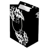 Holiday Gift Bag-Holly Medium Cadeauzakje (Achterkant Gekanteld)