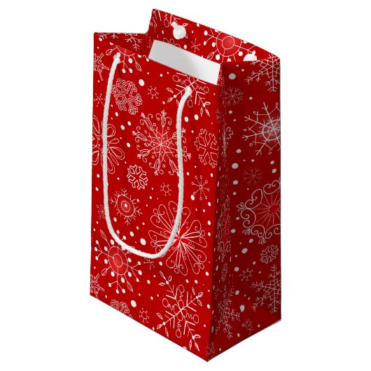 Holiday Gift Bag Klein Cadeauzakje (Voorkant Gekanteld)
