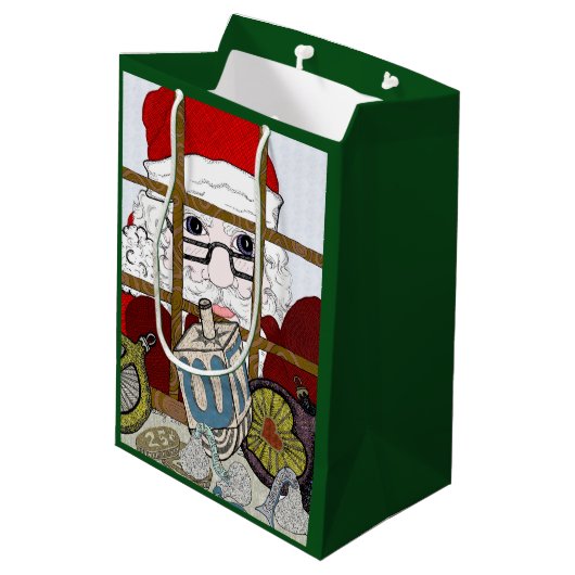 Holiday Gift Bag Medium Cadeauzakje (Achterkant Gekanteld)