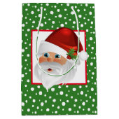 Holiday Gift Bag-Santa Medium Cadeauzakje (Voorkant)