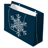 Holiday Gift Bag-Snowflake Groot Cadeauzakje (Voorkant Gekanteld)