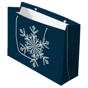 Holiday Gift Bag-Snowflake Groot Cadeauzakje