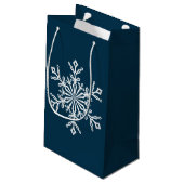 Holiday Gift Bag-Snowflake Klein Cadeauzakje (Achterkant Gekanteld)