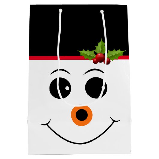 Holiday Gift Bag Snowman Medium Cadeauzakje (Achterkant)
