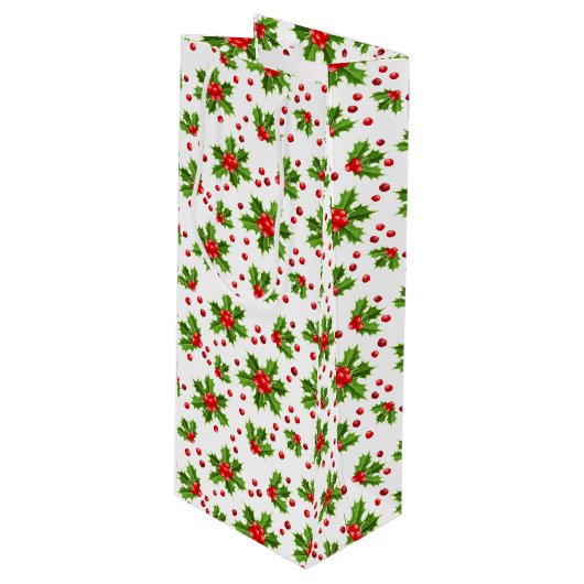 Holiday Gift Bag Wijn Cadeautas (Voorkant Gekanteld)