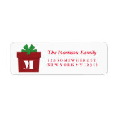 Holiday Gift Box Monogram Etiket (Voorkant)