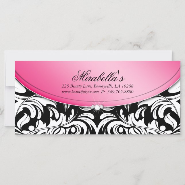 Holiday Gift Certificate Classy Damask Patroon (Voorkant)