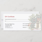 Holiday Gift Certificate Golden Kerstmis Bells (Achterkant)