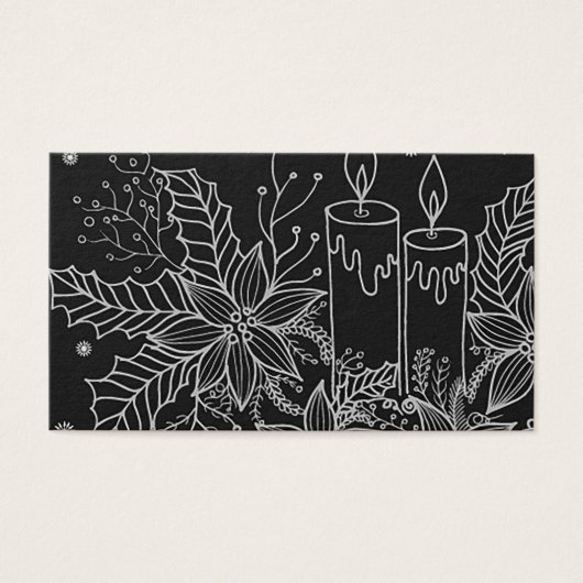 Holiday Gift Kaart Certificaat Eenvoudig Zwart Wit (Voorkant)