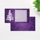 Holiday Gift Label Swirly Christmas Tree Paarse Visitekaartjes (Bureau)