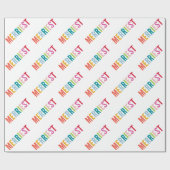 HOLIDAY GIFT modern, minimaal kleurrijk en gedurfd Cadeaupapier (Vlak)