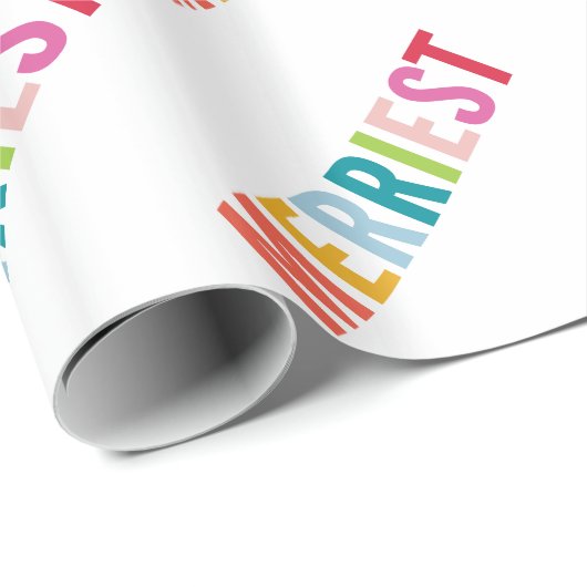 HOLIDAY GIFT modern, minimaal kleurrijk en gedurfd Cadeaupapier (Rol Hoek)